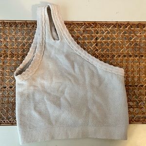 Urban Outfitters One Shoulder crop top Off white